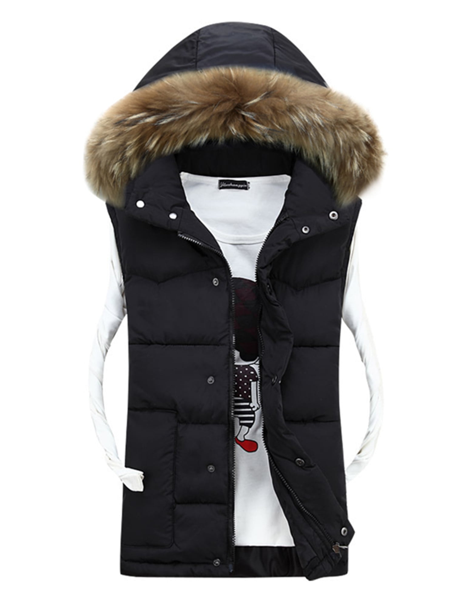 DISHANG Womens Winter Puffer Vest Zip Up Sleeveless Jacket Outdoor Sports Insulated Gilets