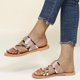thumbnail image 4 of Sandalias planas brillantes de moda de verano para mujer, sandalias informales diarias, zapatos de mujer Wmkox8yii shjk1882, 4 of 8