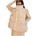 thumbnail image 1 of Gilet Matelassé Sans Manches pour Femmes, Gilet d'Hiver Matelassé pour Femmes, Veste Superposée Décontractée et Chaude, Couleur Unie Longueur Régulière, 1 of 3