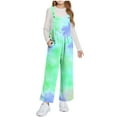 thumbnail image 2 of Xdegoge Girls Tie-Dye Overalls Jumpsuit Colorful Gradient Print Fleece Bibs Pants, Trendy Warm Winter Jumpsuits with Pockets, 2 of 8