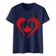 thumbnail image 1 of Camisas de Manga Corta para las Mujeres Impresión de Manga Corta Cuello Redondo, Camisa Casual de Poliéster para las Mujeres, Lavado de Manos, 1 of 8