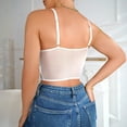thumbnail image 7 of Ticikt Women's Floral Lace Bustier Corset Bralette Crop Top for Party and Evening Wear,Color:White, 7 of 7