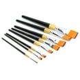thumbnail image 2 of 8Pcs Paint Brushes Set Nylon Hair Flat Tipped Drawing Accessory for Acrylic Watercolor, 2 of 14