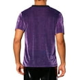 thumbnail image 3 of INSPIRE CHIC Glitter Sheer T-Shirt for Men's Shiny Tee V-Neck Short Sleeve Party See Through t Shirts XL Purple, 3 of 5