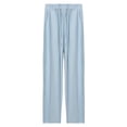 thumbnail image 4 of Zylarhe Women's Pants Women's Wide Leg Yoga Pants High Waisted Comfortable Loose Sweatpants With Pockets Casual Tie Knot Joggers, 4 of 7