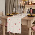 thumbnail image 2 of Table Runners 72 Inches Long Dress Scarves, Valentine's Day Farmhouse Kitchen Table Runner, Coffee Tablerunners, Red Love Heart Romantic Beige Burlap 14x72 Inch, 2 of 9