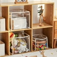 thumbnail image 3 of SDFGTstore Clear Children Toy Storage Basket Sturdy Foldable Organizers for Kids Room, 3 of 13
