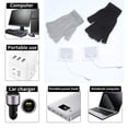 thumbnail image 3 of Guantes térmicos USB Fpxnb para hombre y mujer, 2 pares, negros y grises, 3 of 7