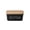 Black, variant on Rectangular Sealed Ceramic Butter Container with Matching Lid and Cutting Knife, Western Style Airtight Storage Jar, Elegant Tableware for Household Cheese and Butter Daily Preservation