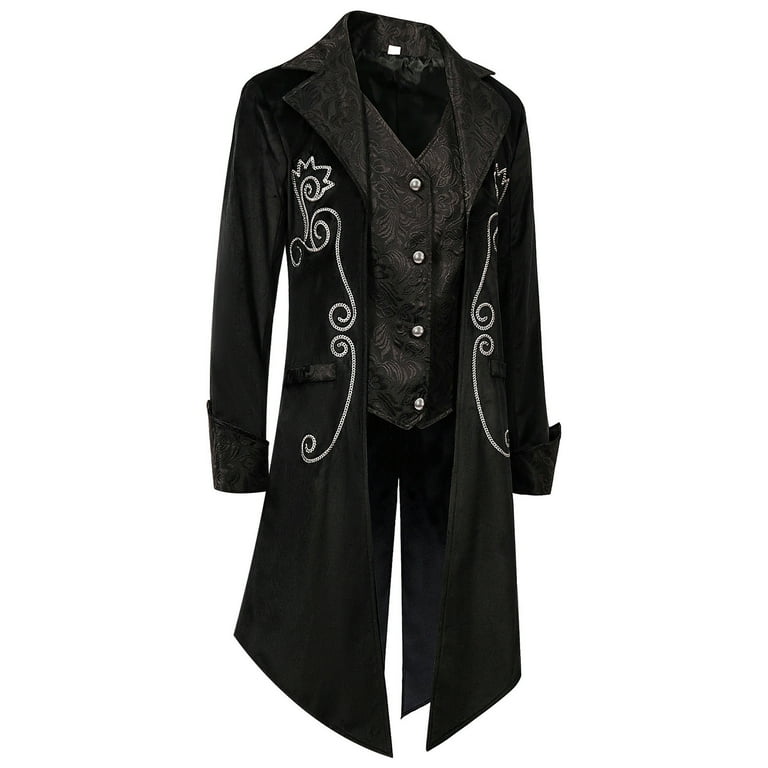 mens fashion dress jackets Cuadra Black engraved jacket