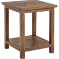 thumbnail image 2 of JERFIT Distressed Brown Wood End Table with Shelf, Rustic Nightstand for Living Room, Sofa Side Table with Storage, 2 of 7