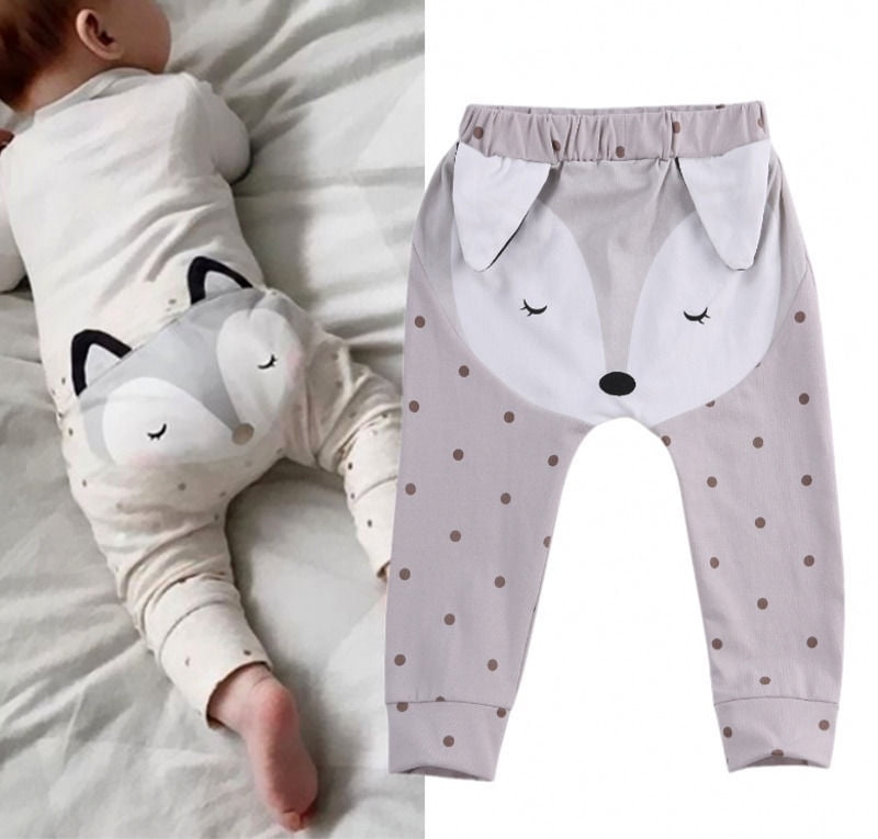 Kids Boys Girls Harem Pants Star Trousers Leggings Baby Toddler Clothes Age 2-7Y 