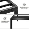 HAAGEEP Twin Bed Frame 18'' Tall with Storage Platform Bedframe No Box