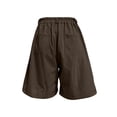 thumbnail image 6 of WMTBSRSW Womens Lightweight Hiking Cargo Shorts Casual Straight Leg Pull on Shorts for Running Athletic Camping Travel Golf with Pockets Brown X-Large, 6 of 8