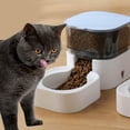 thumbnail image 4 of Automatic Pet Cat Feeder Bowl, Food Dispenser, Large Feeding Food Container for Rabbit Kitty Small Animals Puppy , Blue, 4 of 9