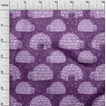 thumbnail image 3 of oneOone Cotton Silk Purple Fabric Igloo Craft Projects Decor Fabric Printed By The Yard 42 Inch Wide, 3 of 4
