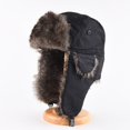 thumbnail image 2 of ievspot Unisex Winter Hat Thickened Velvet Lined Ear Protection Fuzzy Buckle Fasten Heat Retention Outdoor Skiing Skating Snowboarding Lei Feng Hat, 2 of 8