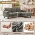 thumbnail image 3 of Homall Cloud Modular Sectional Sofa 3 Seat L-Shaped Cloud Oversized Sofa Couch for Living Room, Apartment and Small Space,Corduroy Gray, 3 of 7