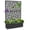 Black, variant on FOOWIN 71'' H Metal Planter with Trellis and Wheels , Outdoor Raised Garden Bed for Climbing Plants, Trellis Planter Box with Drainage Hole, Black