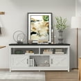 thumbnail image 3 of Dextrus Buffet Cabinet, 59" Farmhouse Storage Sideboard with Barn Door for Home Dinning Living Room, Black, 3 of 9