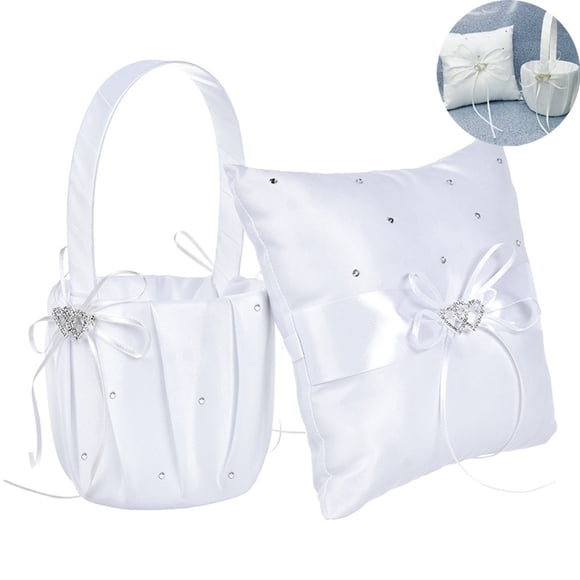 Canasta para Niña de Las Flores con Forma de Corazón de Cristal para Bodas y Fiestas