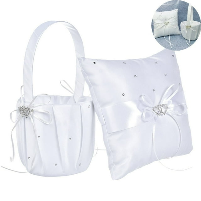 Dernière Chance Qaailabf Cœur en Cristal Mariée Mariage Fête Demoiselle d'Honneur Panier Porteur