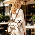 thumbnail image 6 of BYJKING Ventilated Pet Carrier Backpack, Chest Sling Bag with Leash for Small Medium Dog Cat Rabbit Puppy Hiking Camping and Travel A, 6 of 8