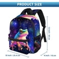 thumbnail image 2 of Starry Sky Frog Cute Adjustable Shoulder Strap Backpack with Large Capacity, Printed Design, Lightweight, 2 of 6