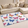 thumbnail image 2 of Blue Pink Butterfly Memory Foam Area Rug 60"x39" Non Slip, Absorbent, Fade Proof for Living Room, Bedroom, Office, 2 of 7