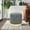 Gray, variant on Homebeez Round Velvet Ottoman Footrest Stool Orange 17.7''D x 16.9''H