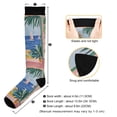 thumbnail image 3 of FORMRS Womens Knee High Socks Casual Long Thick Travel Daily Wear, 1 Pair, Seaside Leaves, 3 of 6