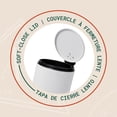 thumbnail image 4 of Acento Rondo Round Step Trash Can, 0.8 Gallon Compact Bathroom Waste Bin with Soft-Close Lid and Removable Liner Bucket, Matte White, 4 of 10