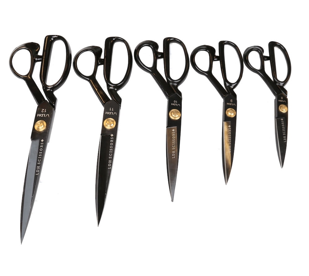LDH Fabric Shears, Midnight Edition, Rubber Handle, Multiple Sizes