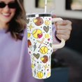 thumbnail image 5 of 40oz Insulated Tumbler with Handle and Straw Lid - Softball Design Coffee Travel Mug Water Bottle Gift for Women Softball Players, 5 of 6
