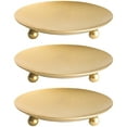 thumbnail image 1 of 3Pcs Iron Candle Plate Simple Candlestick Candle Storage Tray Party Supplies, 1 of 5