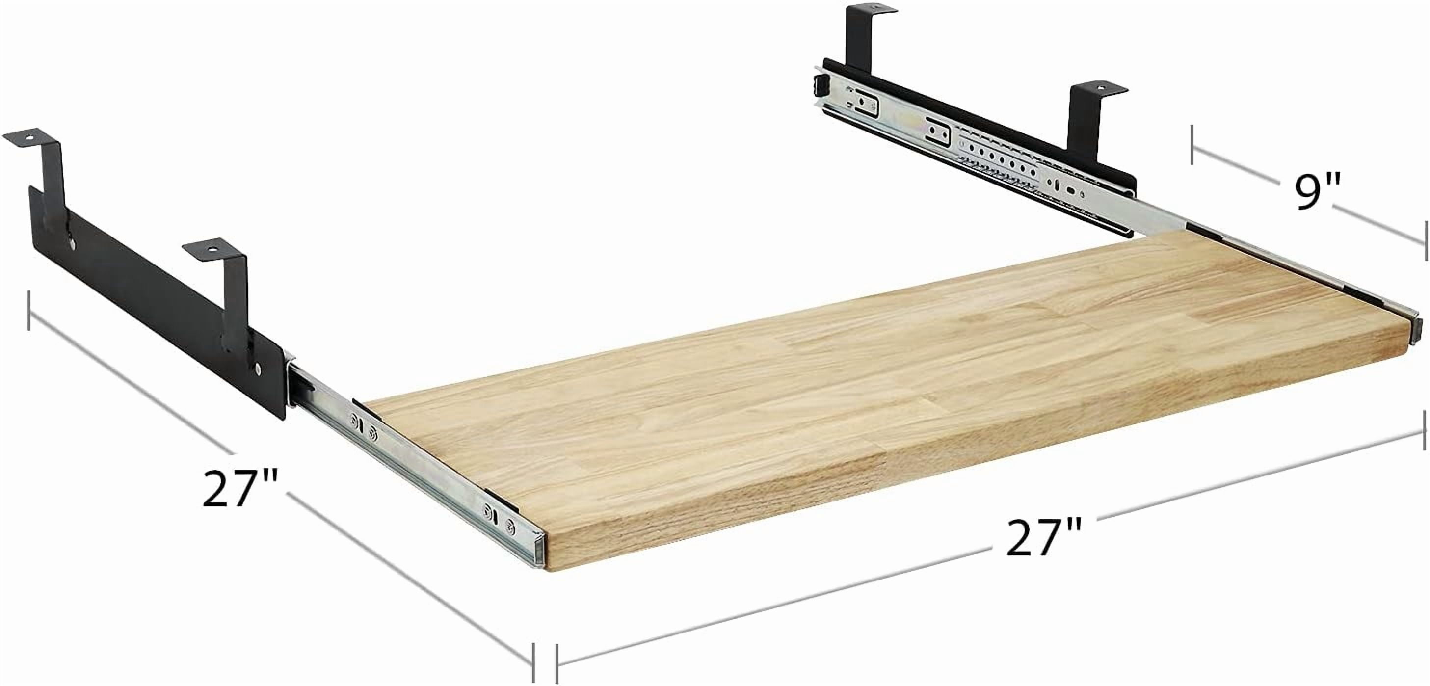 BenchPro Keyboard Tray Hardwood Butcher Block, 9" D x 27" L