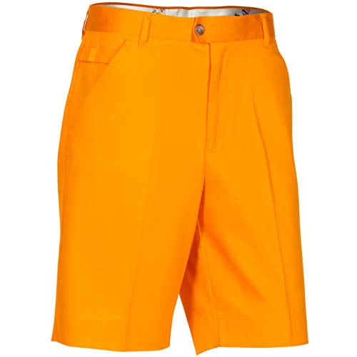 Royal & Awesome Men's Solid Colour Golf Shorts, Orange Slice, 30W