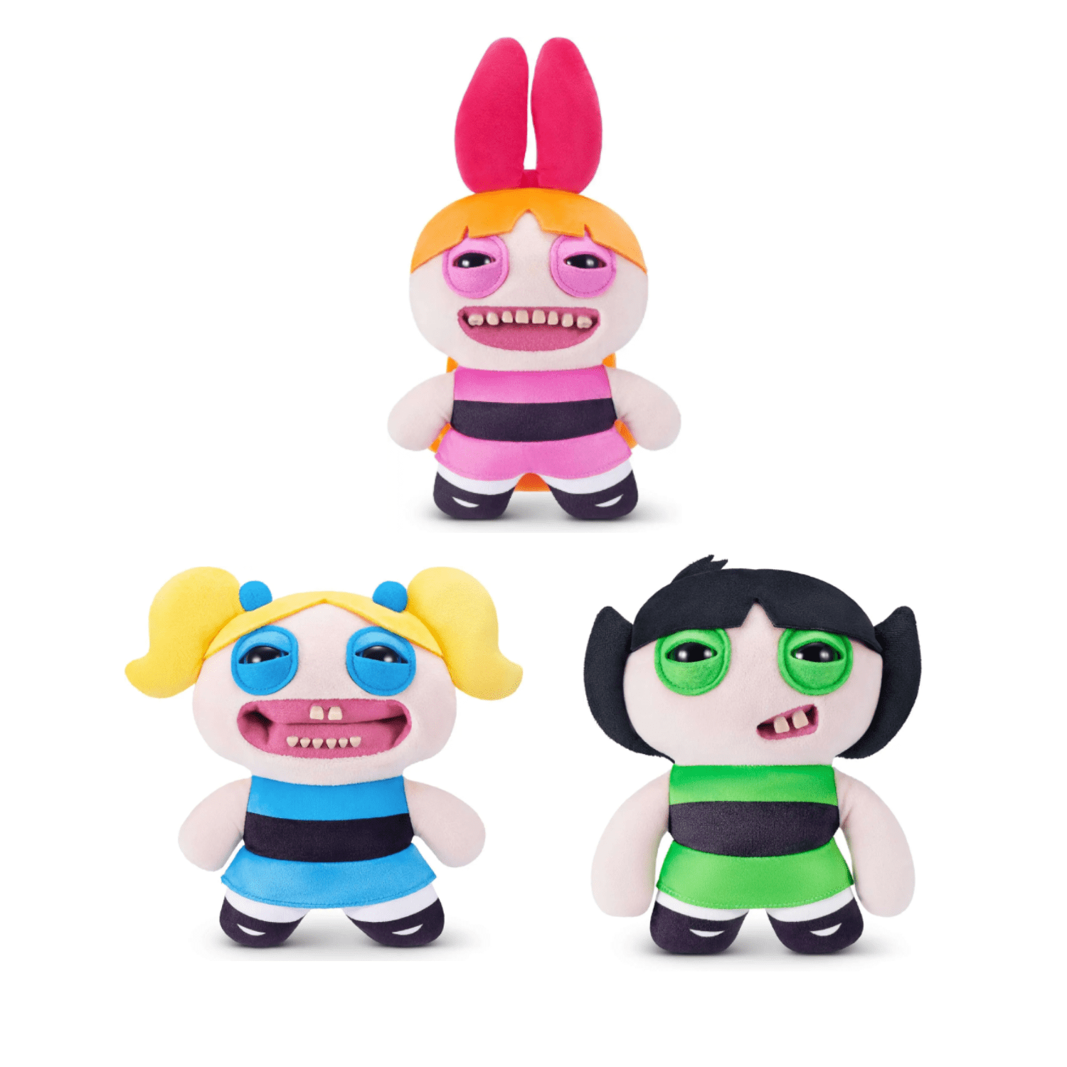POWERPUFF GIRLS ✖️ZURU FUGGLER 4種 Fuggler Powerpuff Girls Plush Toy, Set of 4, Multicolor - Walmart.com