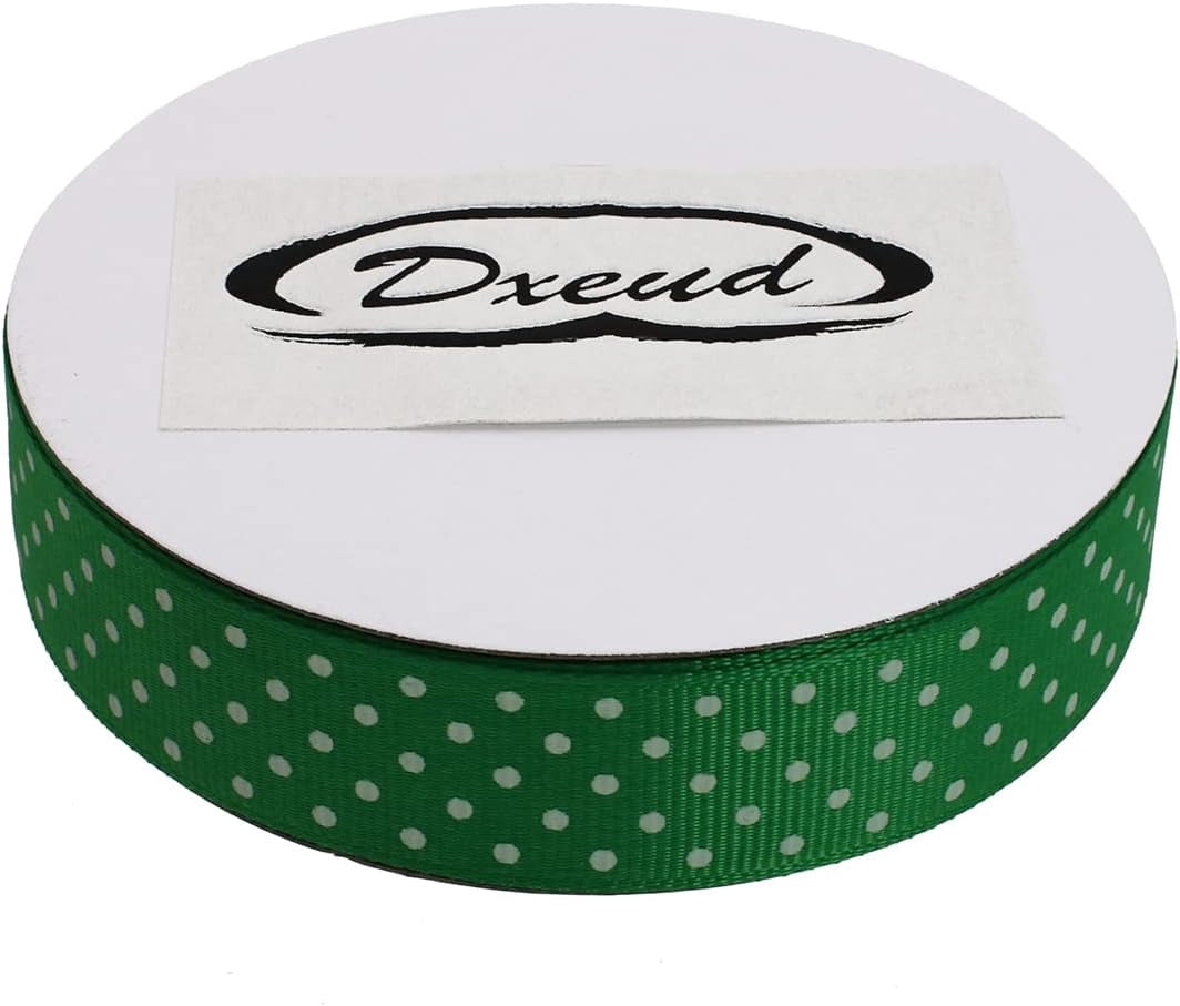 NANAHuang Polka Dot Grosgrain Ribbon 25 Yard Each Roll Polyester (3/8", Royal Blue)