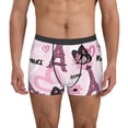 thumbnail image 4 of Wukai Eiffel Tower and Butterflies Print Men’s Underwear Breathable Boxer Briefs,&nbsp;Moisture Wicking & Breathable-Medium, 4 of 7
