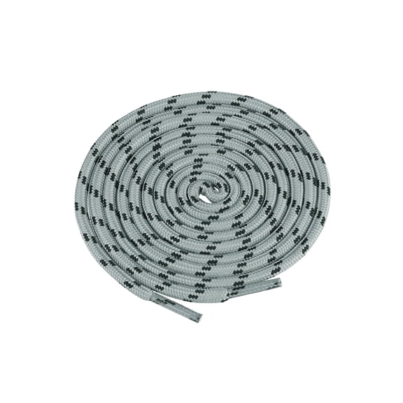 INSPIRE CHIC 1 Pair Round Boot Laces for Work Boots Durable Outdoor Shoelaces Hiking Shoe Laces Light Gray Black 160cm/62.99'