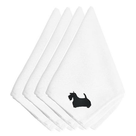 

Scottish Terrier Embroidered Napkins Set of 4