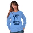 thumbnail image 3 of Utah Easy To Draw Beehive State Unisex Plus Fleece Graphic Sweatshirt Brisco Brands 3X, 3 of 5