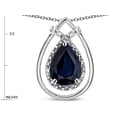 thumbnail image 3 of Star K� 8x6 Pear Shape Genuine Black Sapphire Halo Pendant Necklace, 3 of 9