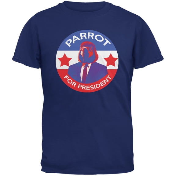 Election 2016 Parrot For President Metro Blue Adult T-Shirt - Large