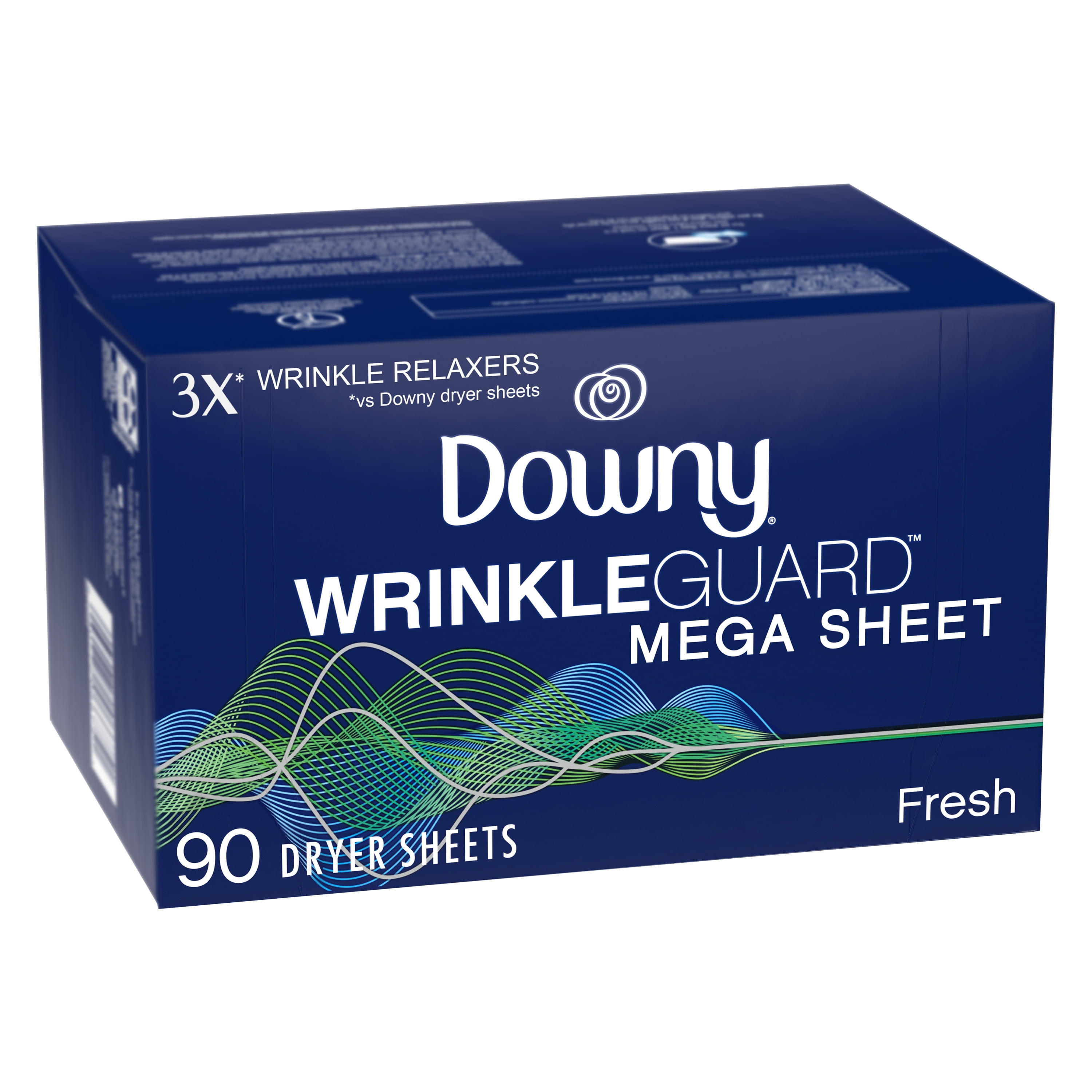 Downy WrinkleGuard Dryer Sheets, Fresh, 90 Count