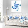 thumbnail image 3 of Designart Rotation of Small Universe Blue Flower - Floral Throw Pillow - 18x18, 3 of 5