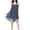 Navy, variant on Tsesme Women's Chiffon Nightgown Backless Flowy Hem Short Nightdress Summer Spaghetti Strap Casual Nightshirt