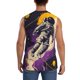 thumbnail image 4 of Fotbe Astronaut Floating purple Space Men's Camiseta sin Mangas Estampada para Hombres, Playera Casual para Gimnasio, Entrenamiento, Playa-Medium, 4 of 7