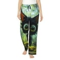 thumbnail image 1 of Fotbe Cute Big-Eyed Black Cat Pantalones de Pijama para Mujer, Pantalones de Dormir, Pantalones Pj con Cordón y Bolsillos-3X-Large, 1 of 6